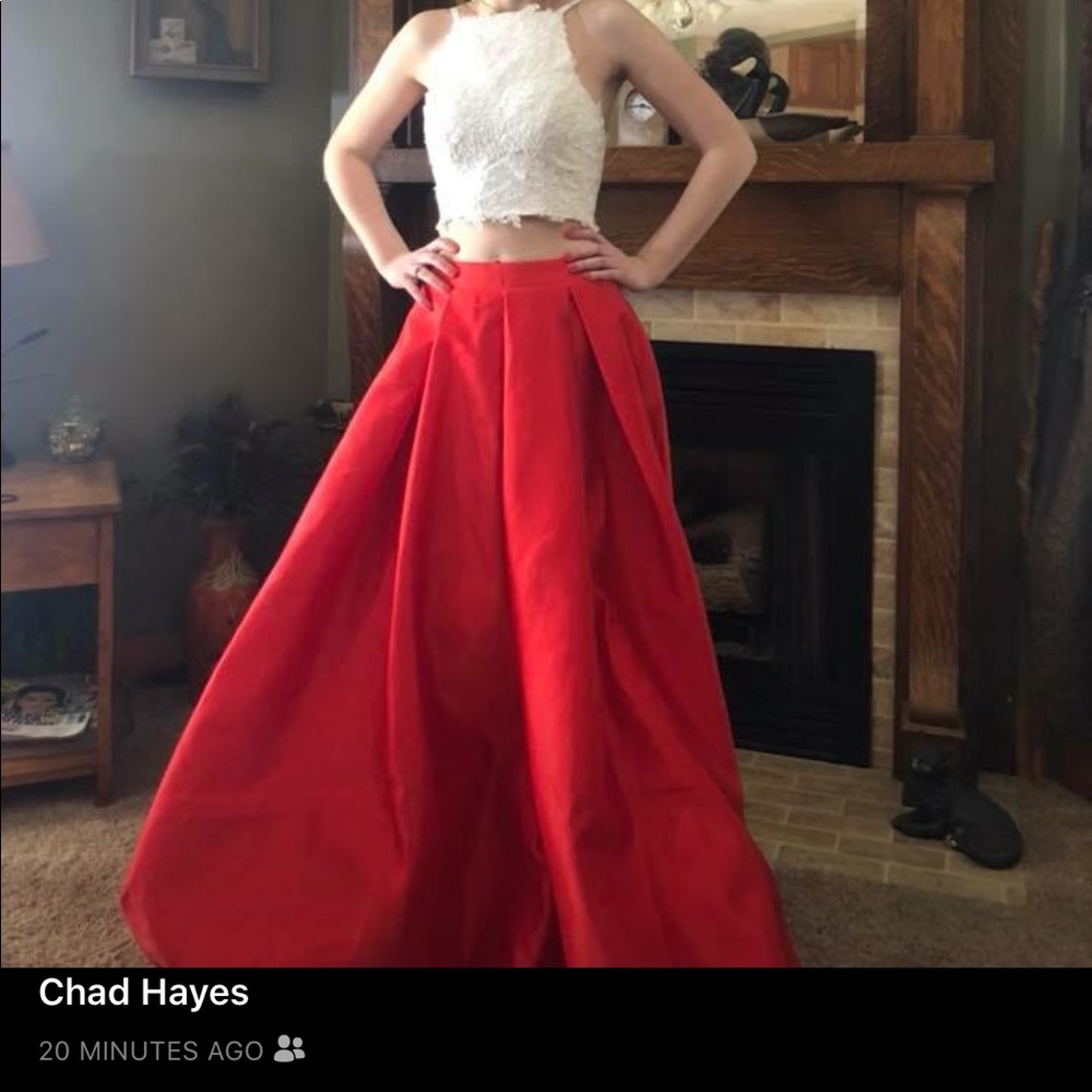 Two piece prom dress